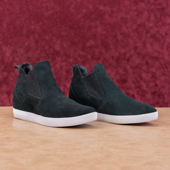 Sorel Wmn Out N About Slip Wedge Waterproof Pale Black Suede Ankle Boots Sz 11 - Picture 1 of 7